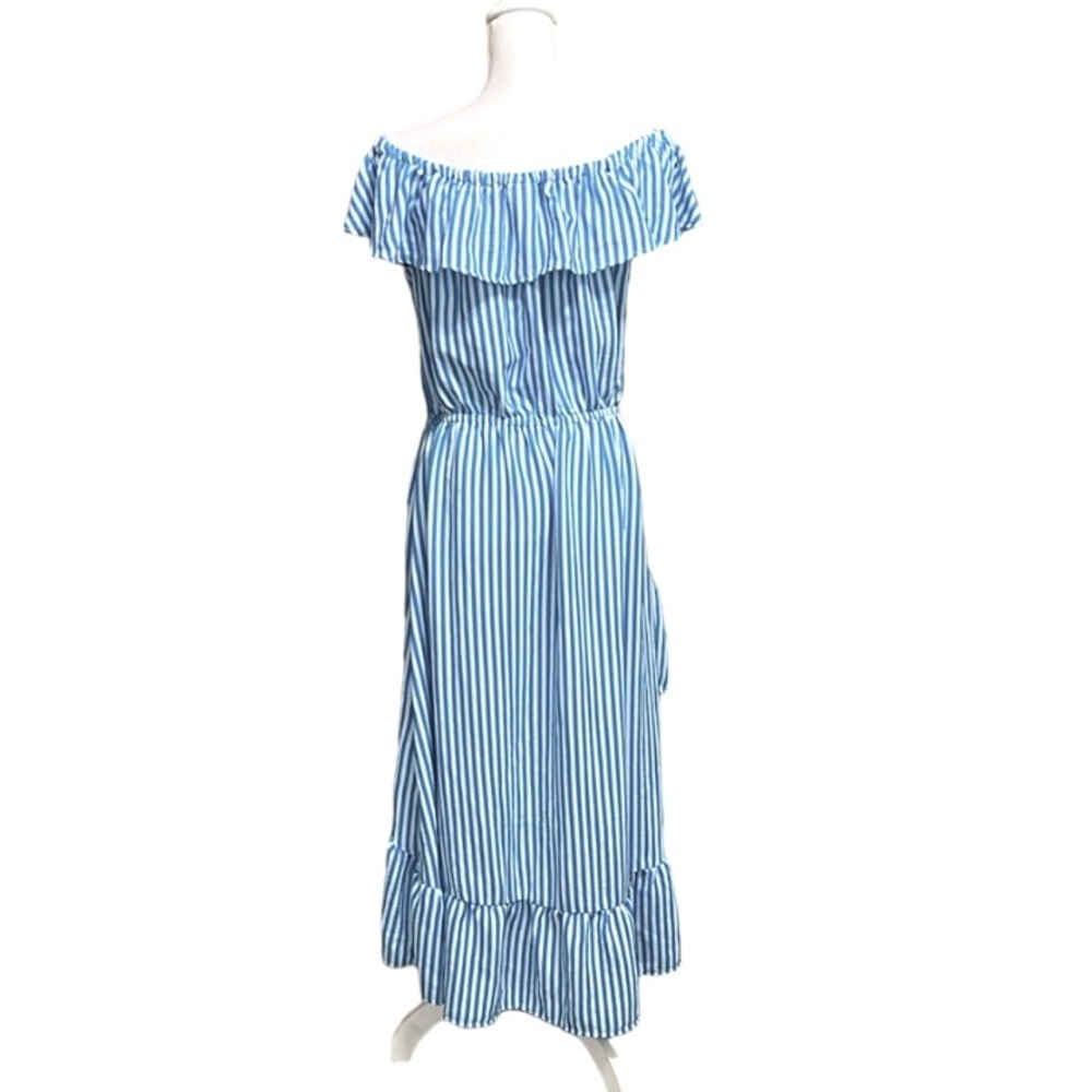 Tommy Bahama Blue and White Striped Midi Dress - Picture 3 of 4